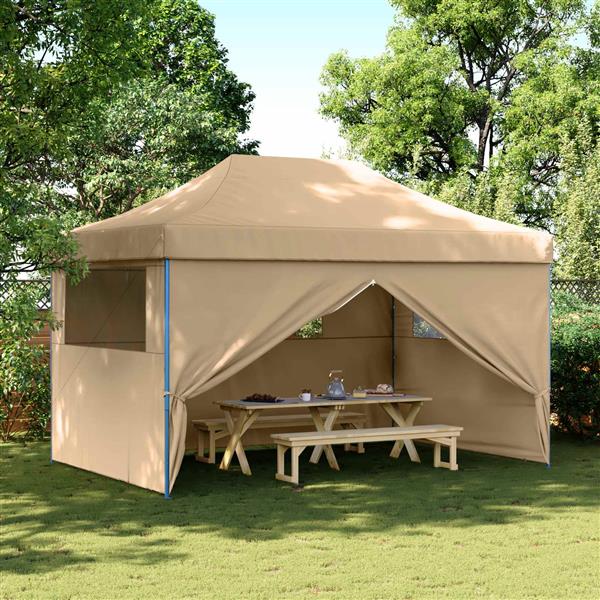 Grote foto vidaxl partytent beige 292 x 440 x 315 cm oxford stof tuin en terras overige tuin en terras