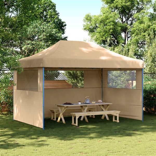 Grote foto vidaxl partytent beige 292 x 440 x 315 cm oxford stof tuin en terras overige tuin en terras