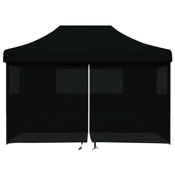 Grote foto vidaxl partytent zwart 279 x 410 x 315 cm oxford stof tuin en terras overige tuin en terras