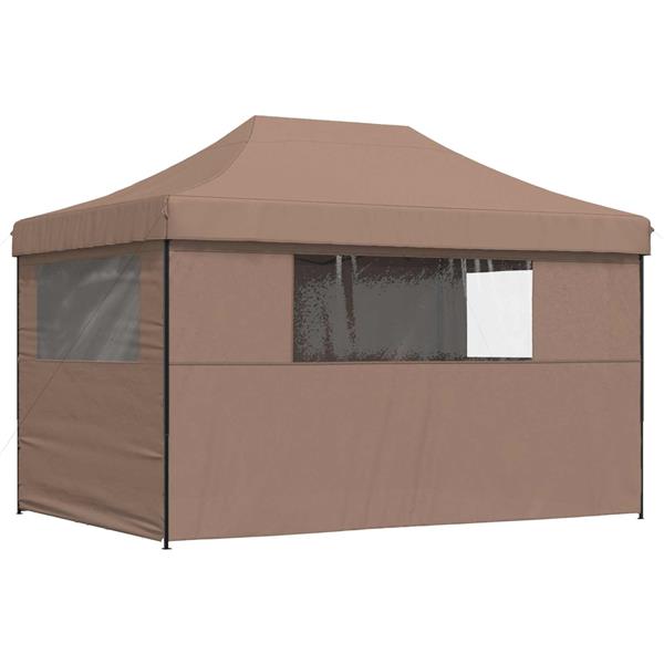 Grote foto vidaxl partytent bruin 279 x 410 x 315 cm oxford stof tuin en terras overige tuin en terras