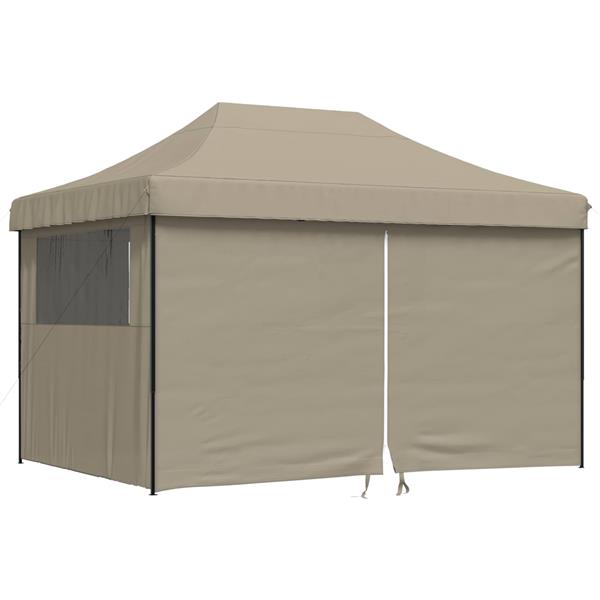 Grote foto vidaxl partytent taupe 279 x 410 x 315 cm oxford stof tuin en terras overige tuin en terras
