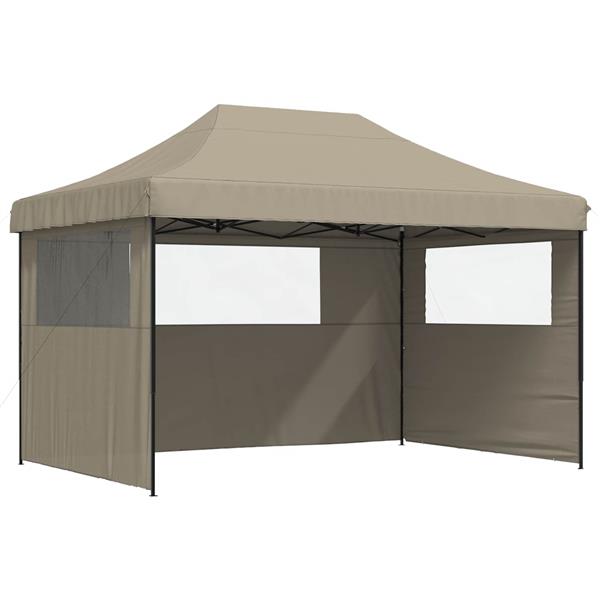 Grote foto vidaxl partytent taupe 279 x 410 x 315 cm oxford stof tuin en terras overige tuin en terras