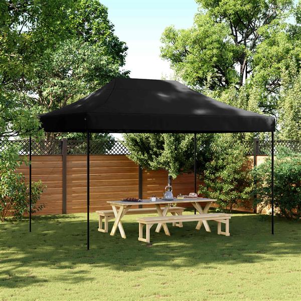 Grote foto vidaxl partytent zwart 279 x 410 x 315 cm oxford stof tuin en terras overige tuin en terras