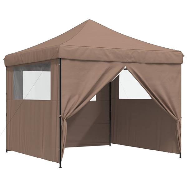 Grote foto vidaxl partytent bruin 292 x 292 x 315 cm oxford stof tuin en terras overige tuin en terras