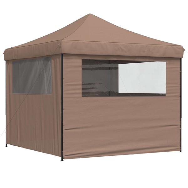 Grote foto vidaxl partytent bruin 292 x 292 x 315 cm oxford stof tuin en terras overige tuin en terras