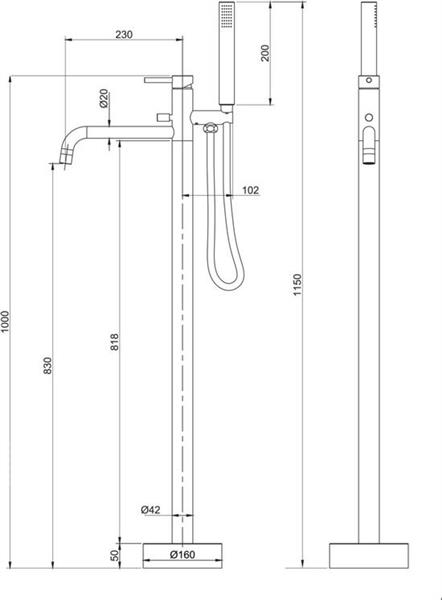 Grote foto allibert avery staande badmengkraan doe het zelf en verbouw sanitair