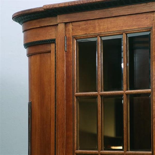 Grote foto zeer brede art deco 5 deurs kantoorkast met drie vitrines eiken en coromandel reli fs no 381405 antiek en kunst stoelen en banken