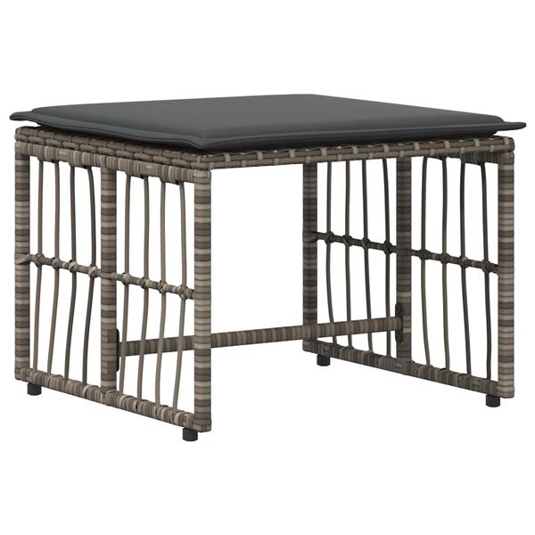 Grote foto vidaxl buitenmeubelset 5 pcs zwart en donkergrijs staal en poly rattan tuin en terras tuinmeubelen