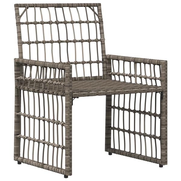 Grote foto vidaxl buitenmeubelset 4 pcs zwart en donkergrijs staal en poly rattan tuin en terras tuinmeubelen