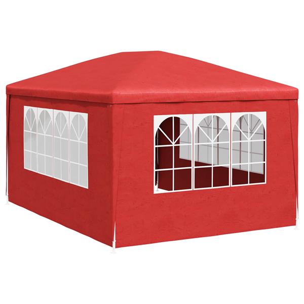 Grote foto vidaxl partytent met wand rood 400 x 300 x 255 cm tuin en terras overige tuin en terras