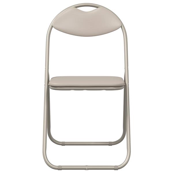 Grote foto vidaxl inklapbare stoel 2 pcs zand 48 x 43 5 x 81 cm nep leer huis en inrichting stoelen