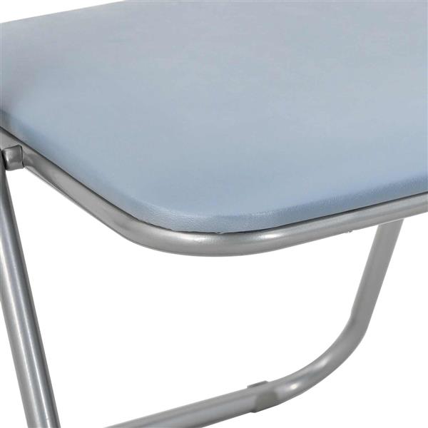 Grote foto vidaxl inklapbare stoel 2 pcs grijs 48 x 43 5 x 81 cm nep leer huis en inrichting stoelen