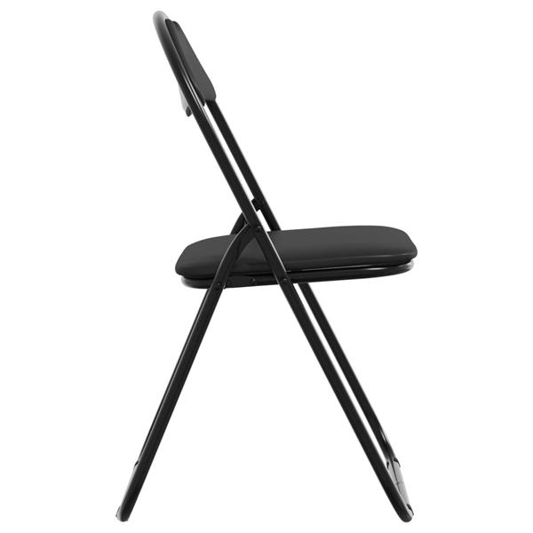 Grote foto vidaxl inklapbare stoel 2 pcs zwart 48 x 43 5 x 81 cm nep leer huis en inrichting stoelen