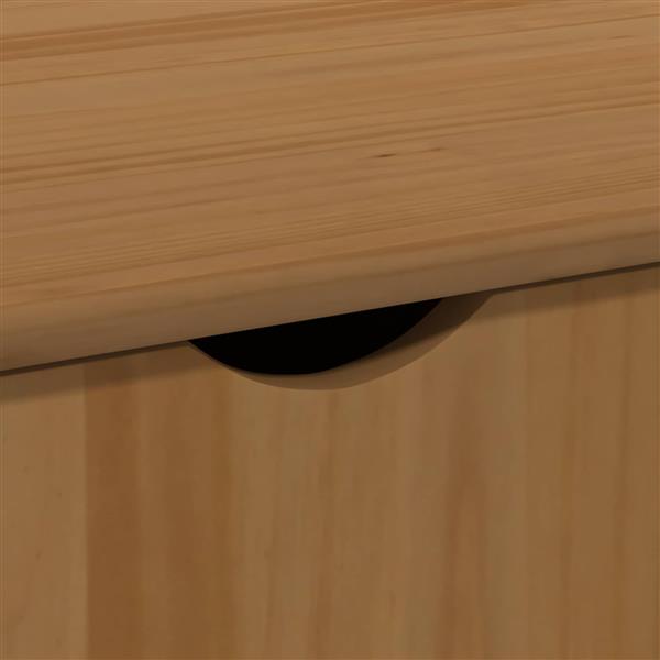 Grote foto vidaxl rolling kast honingbruin 100 x 39 x 65 5 cm massief vurenhout huis en inrichting overige