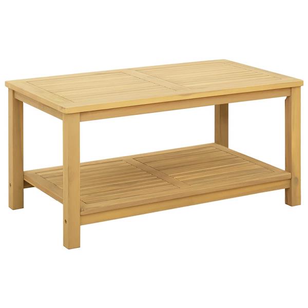 Grote foto vidaxl bijzettafel olie naturel 90 x 50 x 45 cm massief acaciahout huis en inrichting eettafels