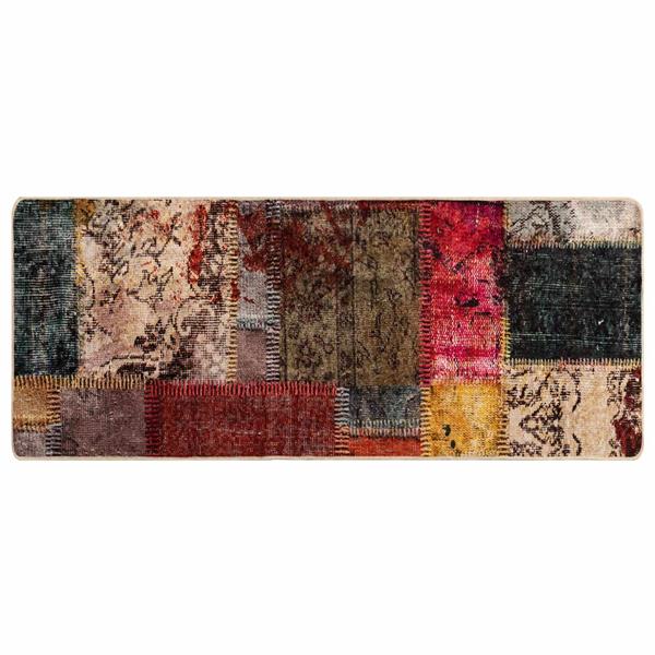 Grote foto vidaxl vloerkleedloper marsa multikleur 100 x 50 cm polyester en pvc huis en inrichting vloerbedekking en kleden