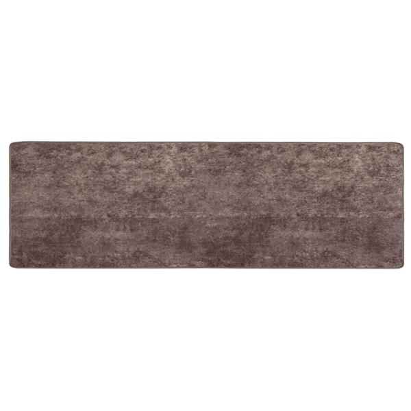 Grote foto vidaxl vloerkleedloper marsa grijs 350 x 100 cm polyester en pvc huis en inrichting vloerbedekking en kleden