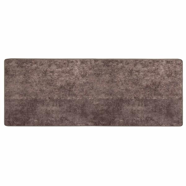 Grote foto vidaxl vloerkleedloper marsa grijs 250 x 100 cm polyester en pvc huis en inrichting vloerbedekking en kleden