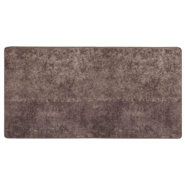 Grote foto vidaxl vloerkleedloper marsa grijs 200 x 100 cm polyester en pvc huis en inrichting vloerbedekking en kleden