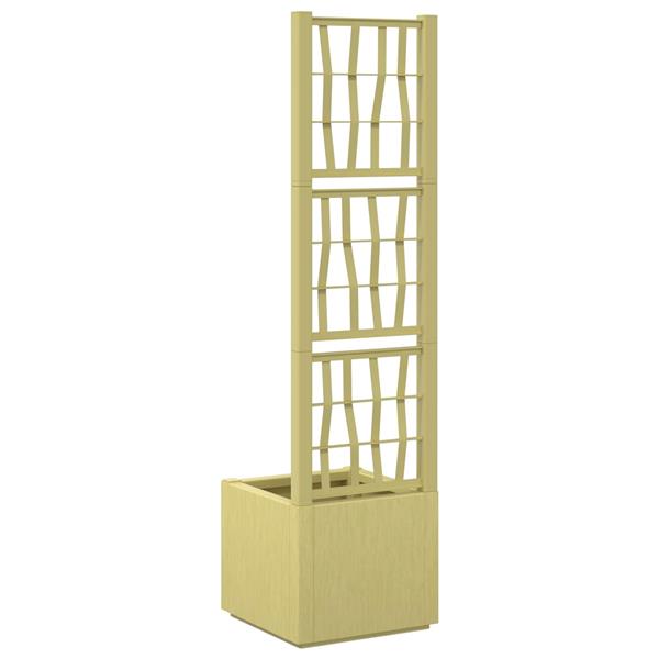 Grote foto vidaxl tuindruppel met trellis groen 36 x 36 x 140 cm pp tuin en terras overige tuin en terras