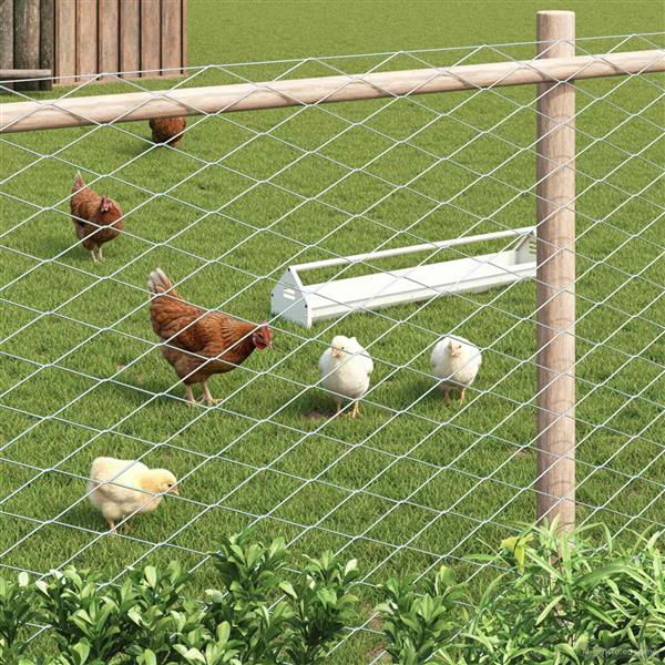 Grote foto vidaxl kettenschakelhek gegalvaniseerd 2 x 20 m glas tuin en terras tuindecoratie