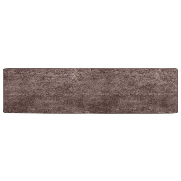 Grote foto vidaxl vloerkleedloper marsa grijs 200 x 50 cm polyester en pvc huis en inrichting vloerbedekking en kleden