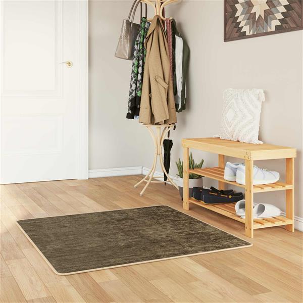 Grote foto vidaxl vloerkleedloper marsa bosgroen 100 x 100 cm polyester en pvc huis en inrichting vloerbedekking en kleden