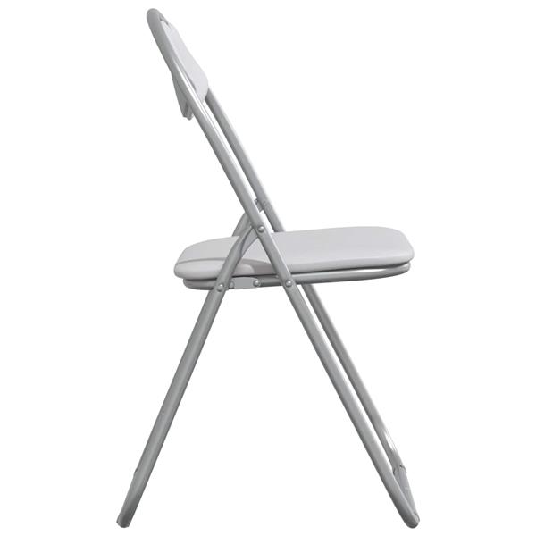 Grote foto vidaxl inklapbare stoel 8 pcs wit en grijs 48 x 43 5 x 81 cm nep leer huis en inrichting stoelen