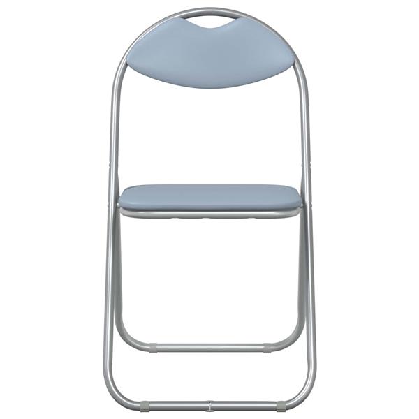 Grote foto vidaxl inklapbare stoel 2 pcs grijs 48 x 43 5 x 81 cm nep leer huis en inrichting stoelen