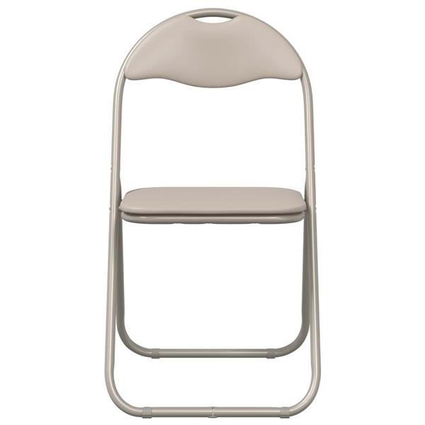 Grote foto vidaxl inklapbare stoel 2 pcs zand 48 x 43 5 x 81 cm nep leer huis en inrichting stoelen