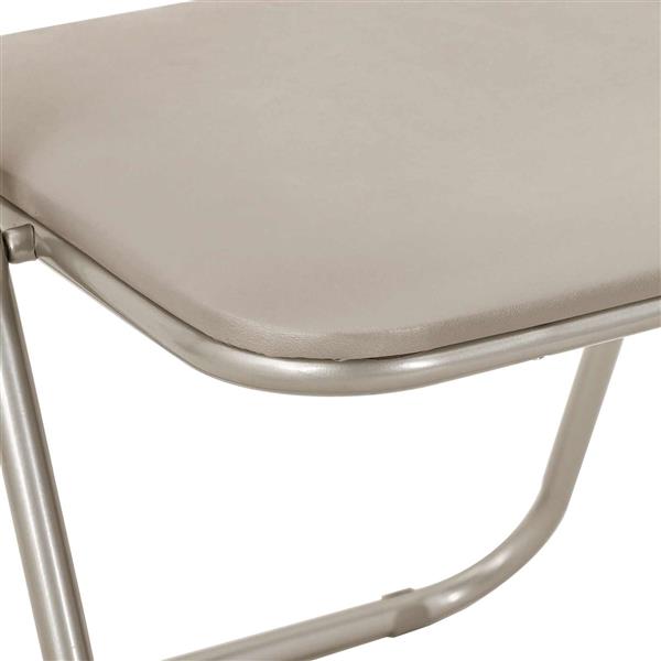 Grote foto vidaxl inklapbare stoel 2 pcs zand 48 x 43 5 x 81 cm nep leer huis en inrichting stoelen