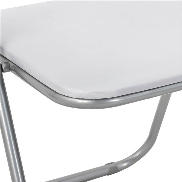 Grote foto vidaxl inklapbare stoel 2 pcs wit en grijs 48 x 43 5 x 81 cm nep leer huis en inrichting stoelen