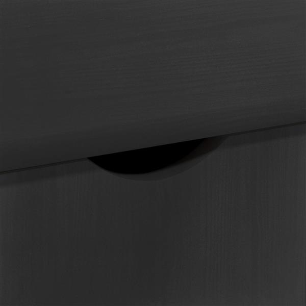 Grote foto vidaxl rolling kast zwart 100 x 39 x 65 5 cm massief vurenhout huis en inrichting overige