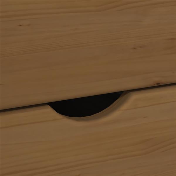 Grote foto vidaxl rolling kast honingbruin 63 5 x 39 x 65 5 cm massief vurenhout huis en inrichting overige