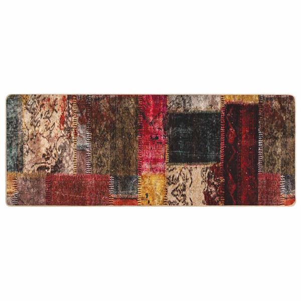 Grote foto vidaxl vloerkleedloper marsa multikleur 200 x 80 cm polyester en pvc huis en inrichting vloerbedekking en kleden