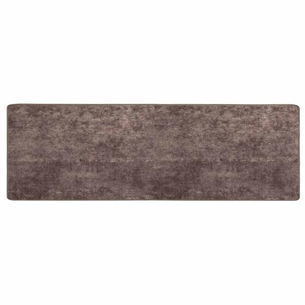 Grote foto vidaxl vloerkleedloper marsa grijs 300 x 100 cm polyester en pvc huis en inrichting vloerbedekking en kleden