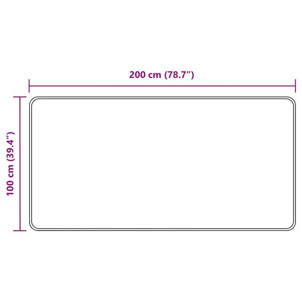 Grote foto vidaxl vloerkleedloper marsa grijs 200 x 100 cm polyester en pvc huis en inrichting vloerbedekking en kleden