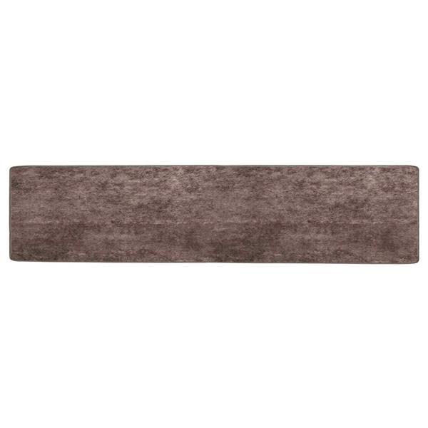 Grote foto vidaxl vloerkleedloper marsa grijs 450 x 50 cm polyester en pvc huis en inrichting vloerbedekking en kleden