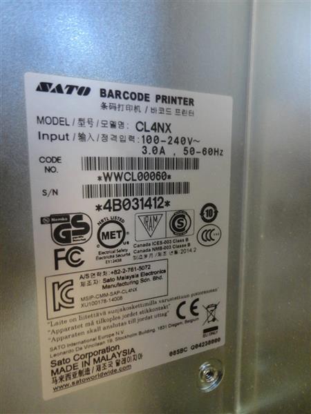 Grote foto sato cl4nx thermal label printer 203dpi bt lan usb wwcl00 computers en software printers