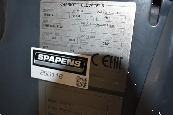 Grote foto toyota 1800kg elektrische triple sideshift heftruck agrarisch heftrucks