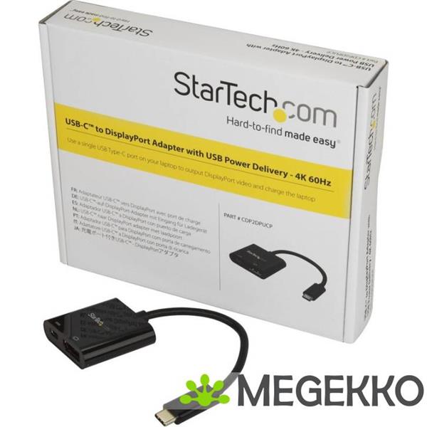 Grote foto startech.com usb c naar displayport adapter met usb power delivery 60w 4k 60hz computers en software overige computers en software
