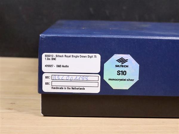 Grote foto siltech royal single crown digit s10 high end digital interconnect bnc 1 0 metre audio tv en foto onderdelen en accessoires