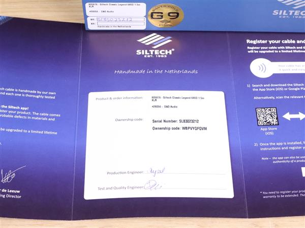 Grote foto siltech 680d classic legend g9 high end digital audio interconnect xlr 1 5 metre audio tv en foto onderdelen en accessoires