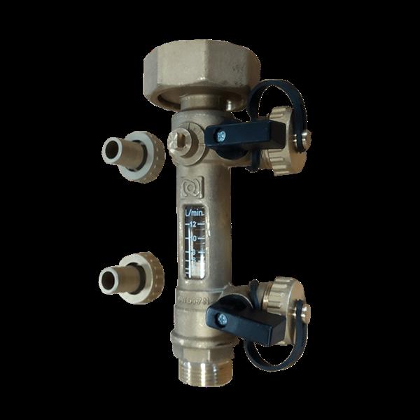 Grote foto spoel en vulset met flowmeter voor solar zonneboilerpomp 3 4 x 1 doe het zelf en verbouw geisers en boilers