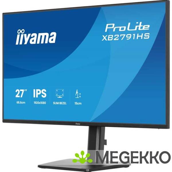 Grote foto iiyama prolite xb2791hs b1 27 full hd ips monitor computers en software overige computers en software