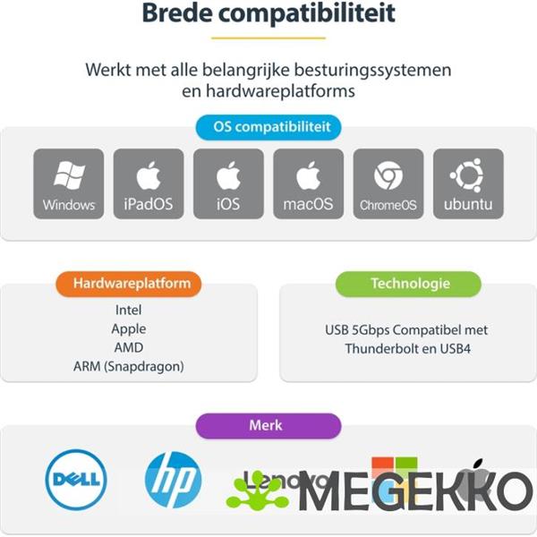 Grote foto startech.com 2.5gbe usb c naar ethernet adapter met usb a converter nbase t nic usb 3.0 type c 2.5 computers en software netwerkkaarten routers en switches