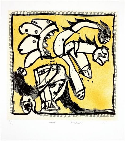 Grote foto gevraagd cobra kunstenaars antiek en kunst litho en zeefdrukken