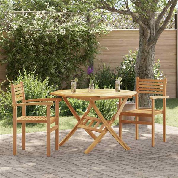 Grote foto vidaxl stoel 2 pcs bruin 56 x 55 x 90.5 cm massief teakhout tuin en terras tuinmeubelen