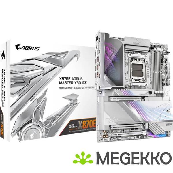 Grote foto gigabyte x870e aorus master x3d ice computers en software moederborden