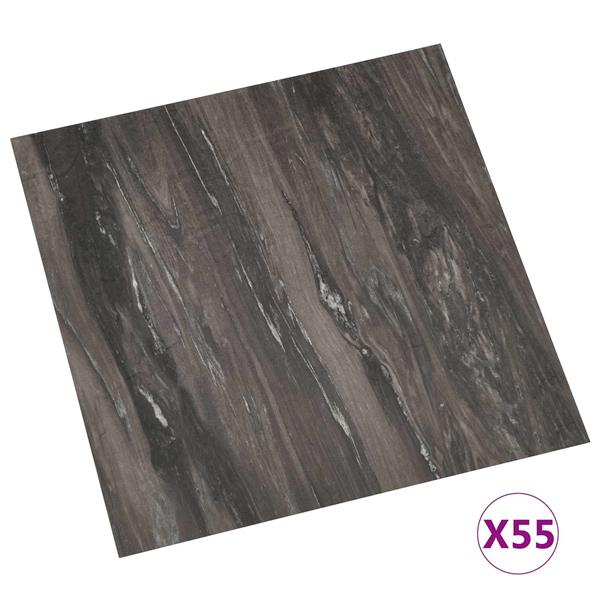 Grote foto vidaxl vloerplanken 55 pcs donkergrijs 5 11 m pvc doe het zelf en verbouw tegels